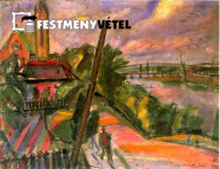 Festmény címe:Folyóparti városrészlet | Festő neve: Márffy Ödön